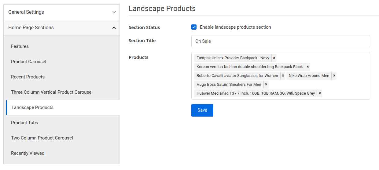 storefront landscape products tab